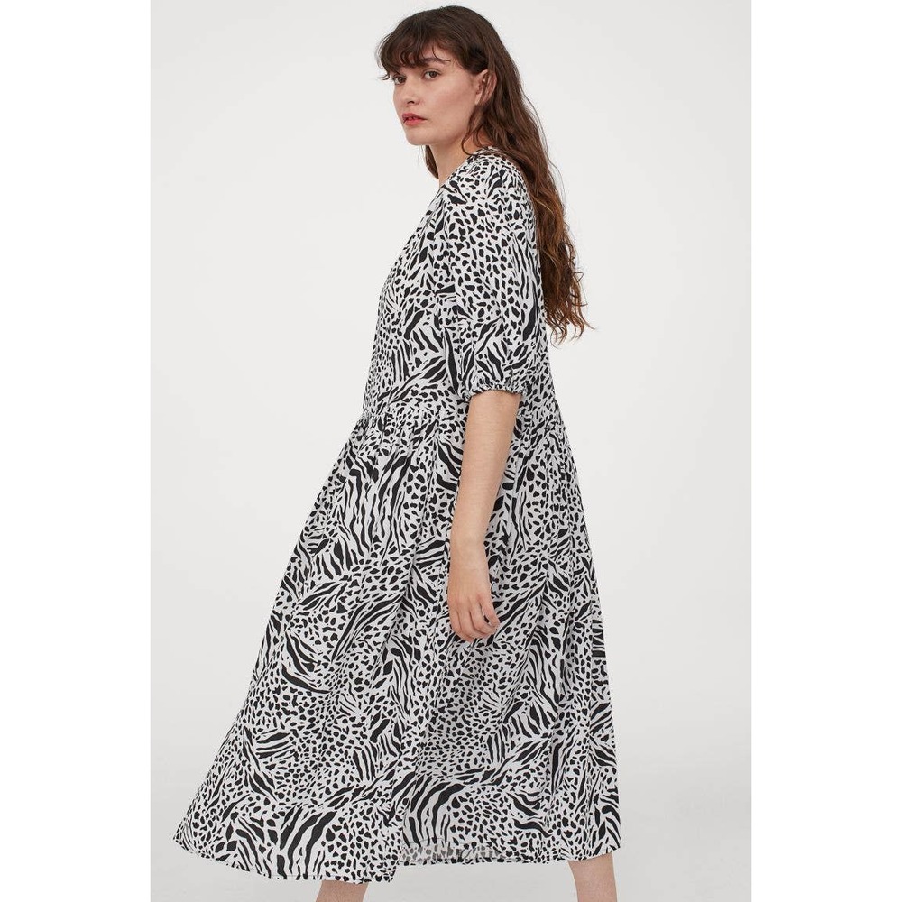 H&M Calf- Length Print Dress